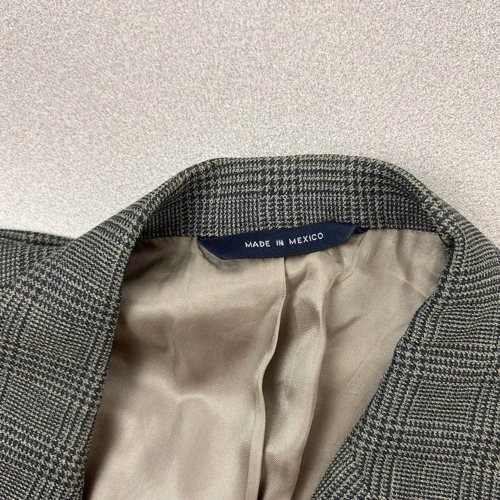 Brooks Brothers Blazer Mens‎ 43 Regular Gray Glen Plaid Worsted Wool Sport Coat